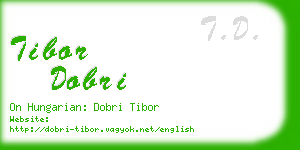 tibor dobri business card